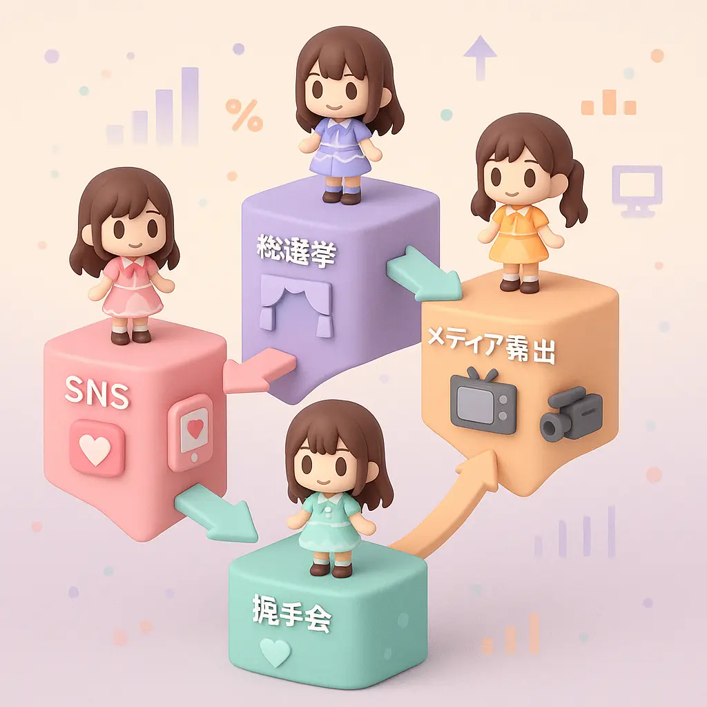 人気測定方法による順位の違い - akb 人気ランキング