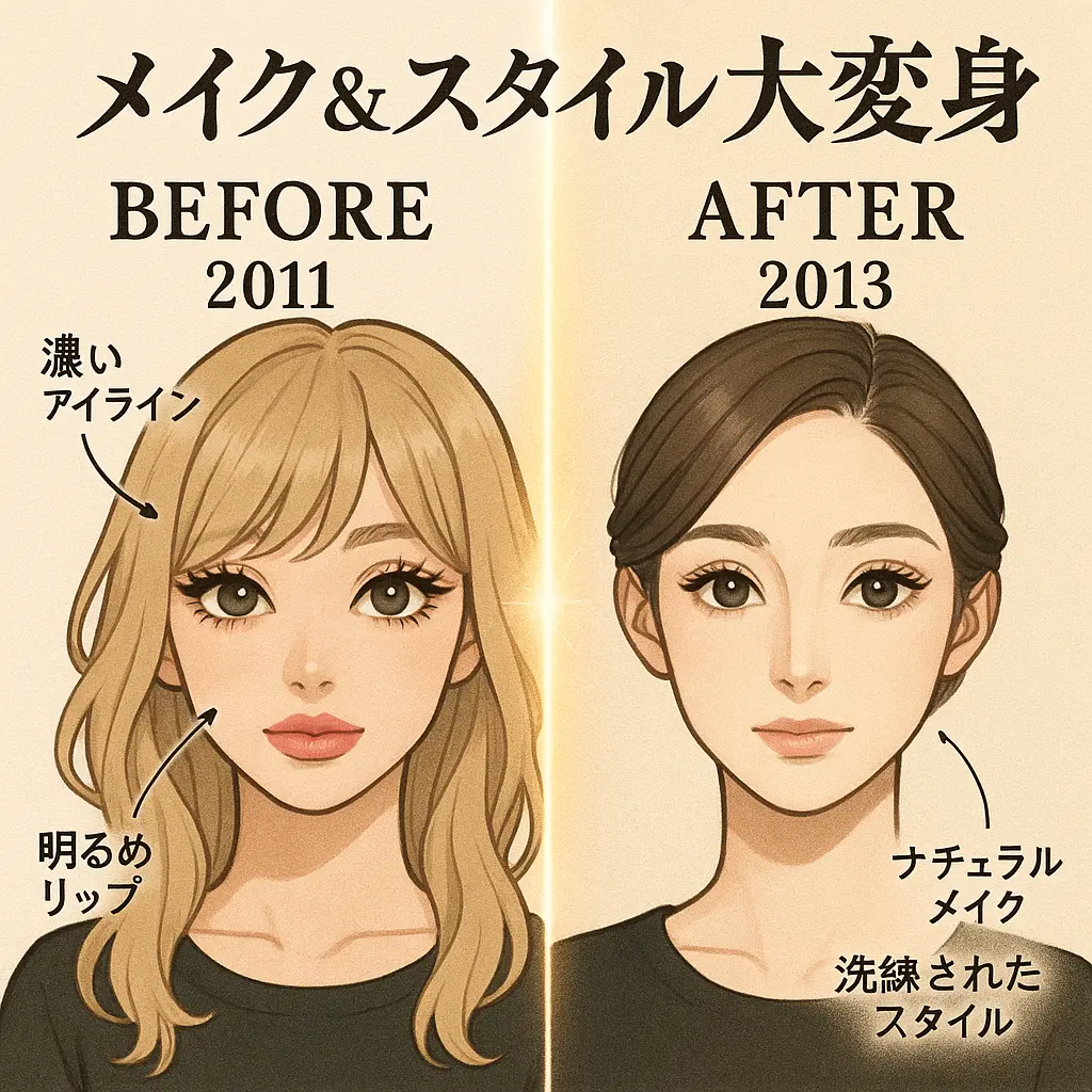 初期ビジュアルの衝撃的変化：ギャルから洗練美へ - 白石麻衣 初期